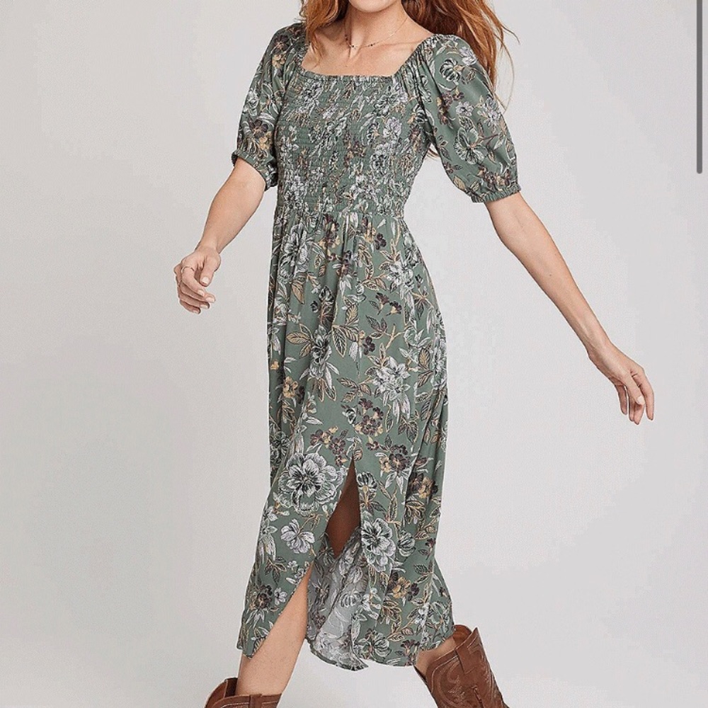 ISO Maurices Floral Smocked Midi Dress